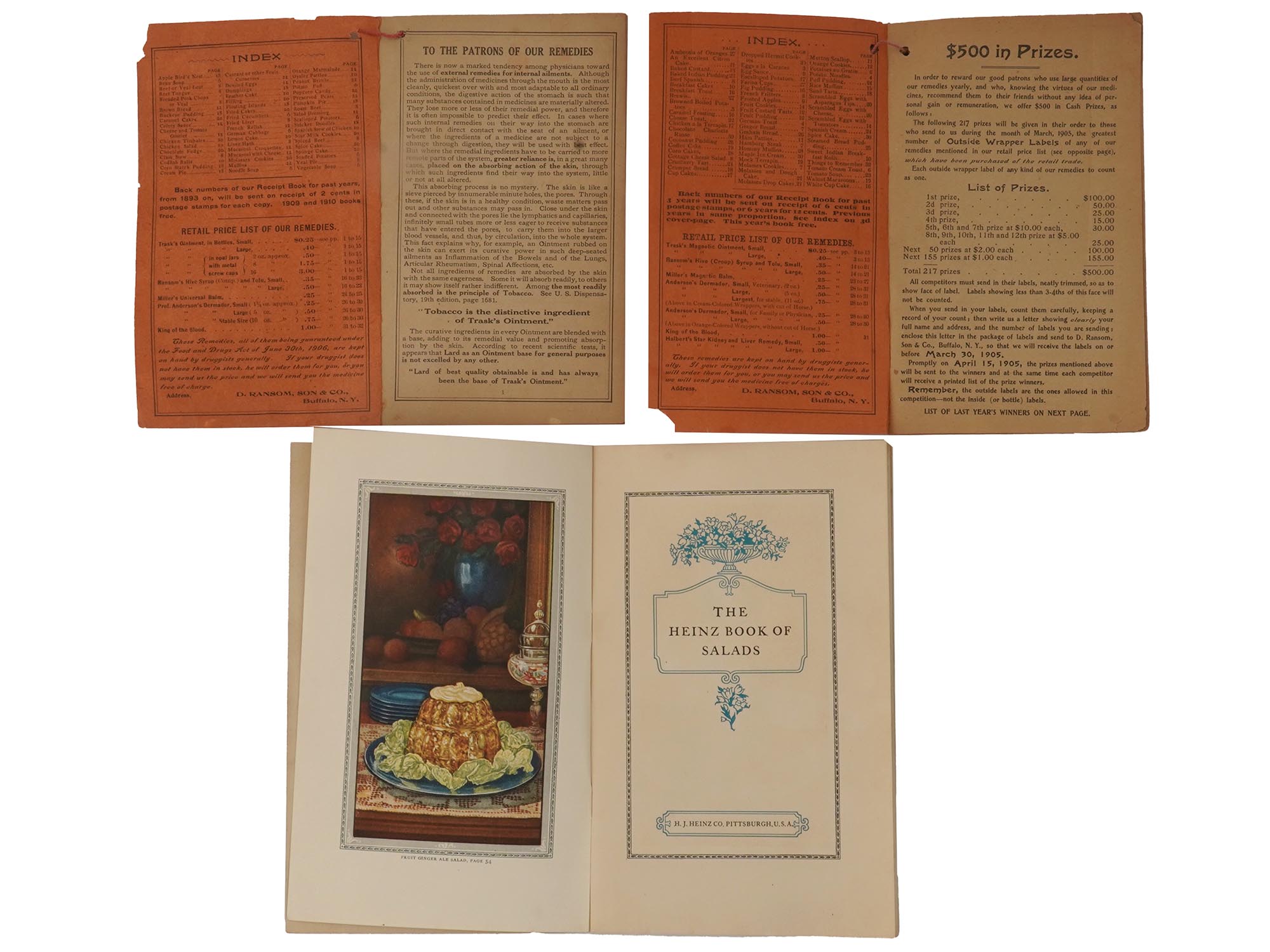 ANTIQUE COOK BOOKS RANSOM FAMILY RECEIPTS HEINZ PIC-3